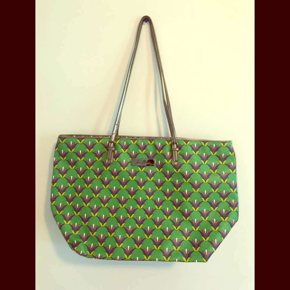 Large Vera Bradley Leather Tote